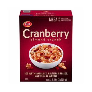 POST CEREALS Canneberges & Amandes-Cranberry & Almond Crunch (1x1.4kg)
