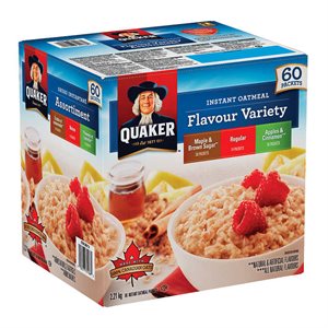 QUAKER Gruau Instant Oatmeal Assorted Variety (1x60 sachets)