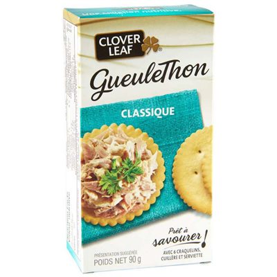 CLOVER LEAF Gueulethon Thon Classic Tuna Snacks (1x12x90g)