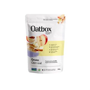 OATBOX - Gruaux Pomme & Cannelle / Apple & Cinnamon Oatmeal (1x8 x300g)