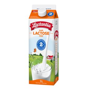 LACTANTIA Lait Sans Lactose Free Milk 2% (1L Carton)
