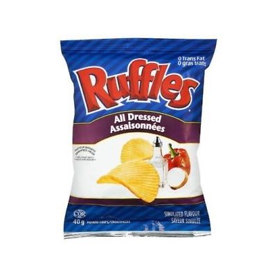 RUFFLES Croustilles Assaisonnées-All Dressed Chips (48x43g)