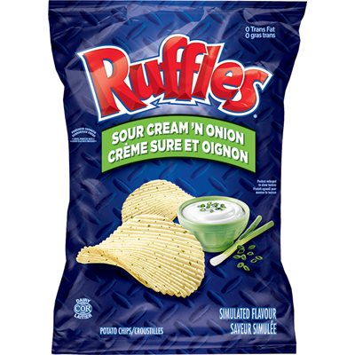 Ruffles Sour Cream 'N Oignon Potato Chips