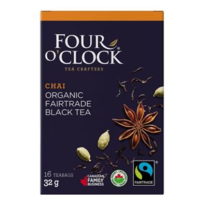 FOUR O'CLOCK Thé Noir Chai - Chai Black Tea (6x16CT)