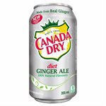 CANADA DRY - Soda au Gingembre Diète - Diet Ginger Ale (1x12x355 mlcans)