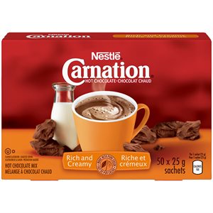 CARNATION Chocolat Chaud - Hot Chocolate Rich & Creamy (1x50x25g)