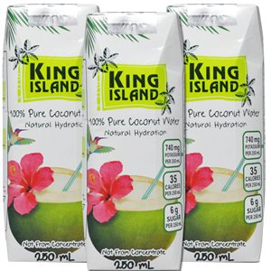 KING ISLAND Eau de Noix Coco 100% Pure Coconut Water (1x36x250ml)