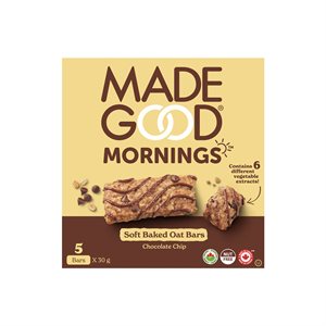Made Good Mornings - Choco Chip Soft Baked Oat Bars 
