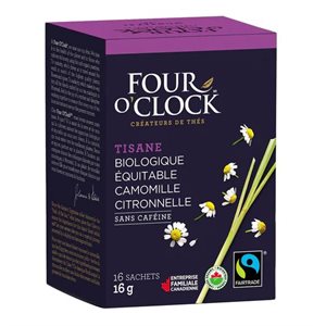FOUR O'CLOCK Thé Camomille Citronnelle - Lemongrass Camomille Tea (6x16CT)