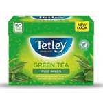TETLEY Thé Vert - Pure Green Tea (50CT enveloped tea bags)